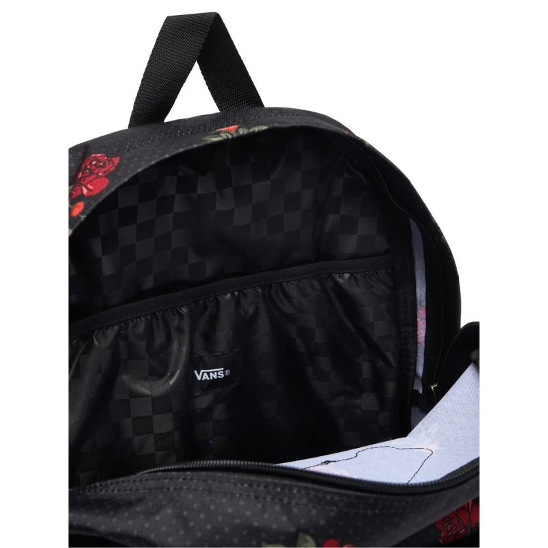 Vans Old Skool Classic Backpack – Black with Roses 22L fekete hátizsák VN000H4YBRR1