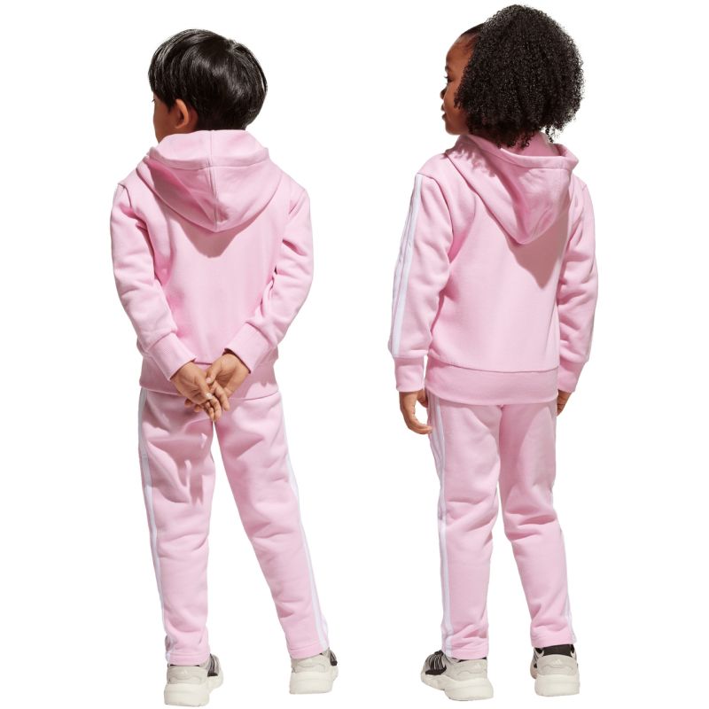 adidas Seasonal Essentials Tiberio 3-Stripes Fleece Tracksuit for Kids Pink JI6206 General