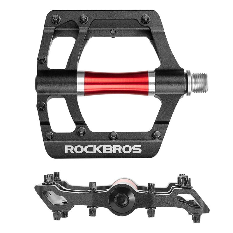 Rockbros 2020-12CBK Platform Aluminum Bicycle Pedals - Black