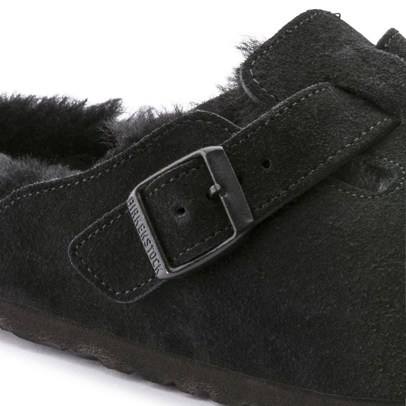 Birkenstock Boston Shearling Black Women's Wool Insulated Clogs in Suede Leather Narrow (0259883) Kiegészítő