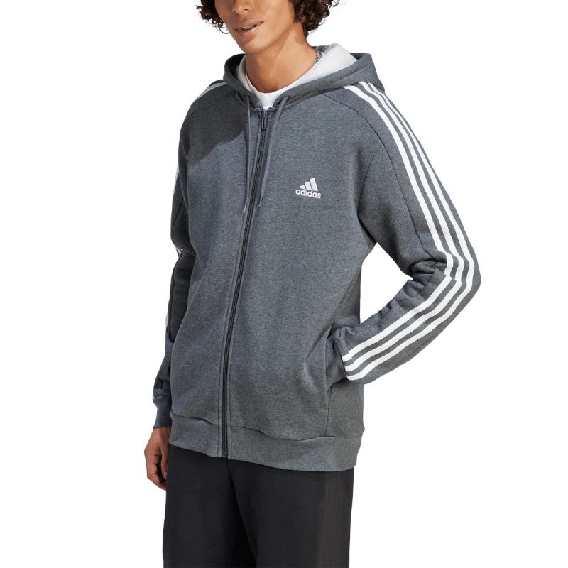 adidas Essentials Fleece 3-Stripes Full-Zip M Sweatshirt IJ6480 Pulóver