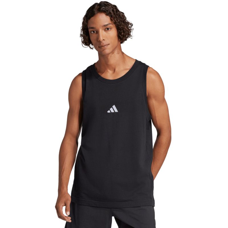 Adidas Men's Essentials Small Logo Tank Black 2xs póló JE8986