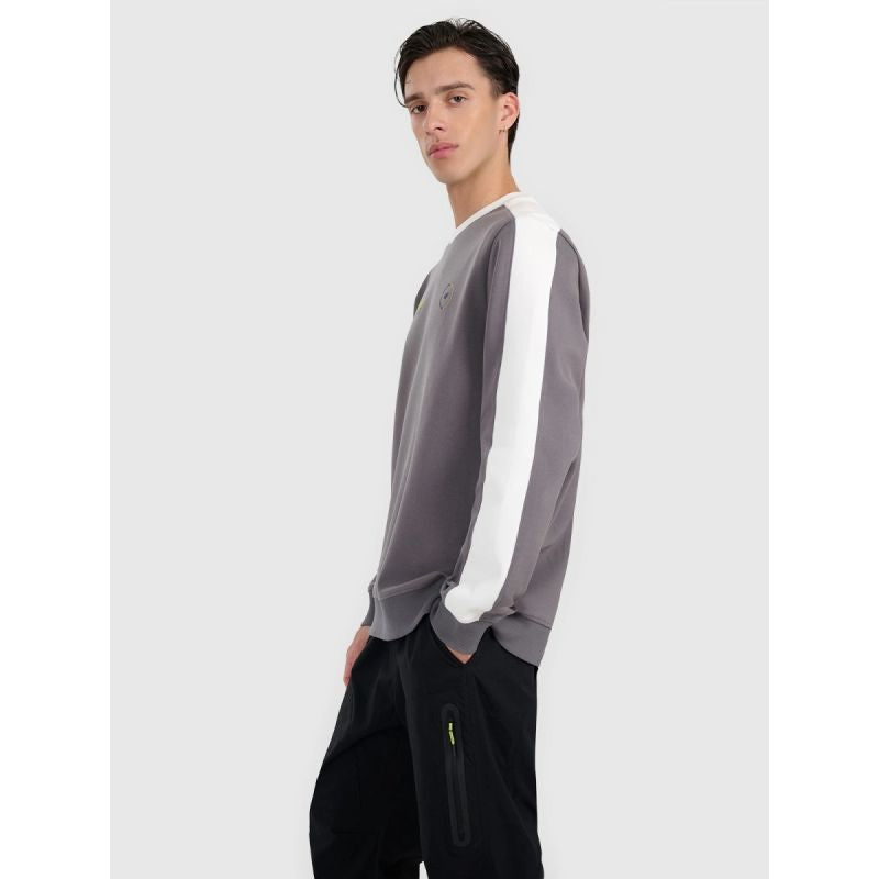 Men's sweatshirt without zipper, without hood, 4F 4FRAW25TSWSM2457-23S pulóver