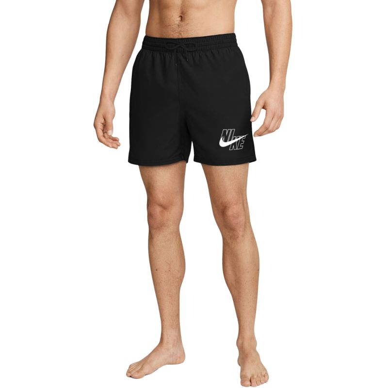 Nike Logo Lap 5" Volley Swim Shorts, Black, fekete rövidnadrág NESSG574001