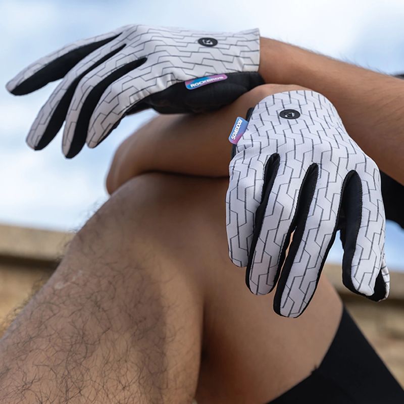Rockbros sports gloves full spring-summer size - white and black fekete kesztyű