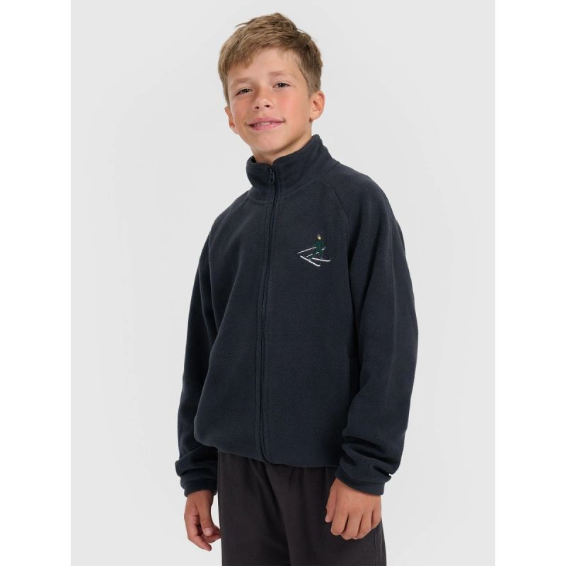 4FWarm fleece with stand-up collar for boys 4F 4FJRAW25TFLEM438-31S pulóver