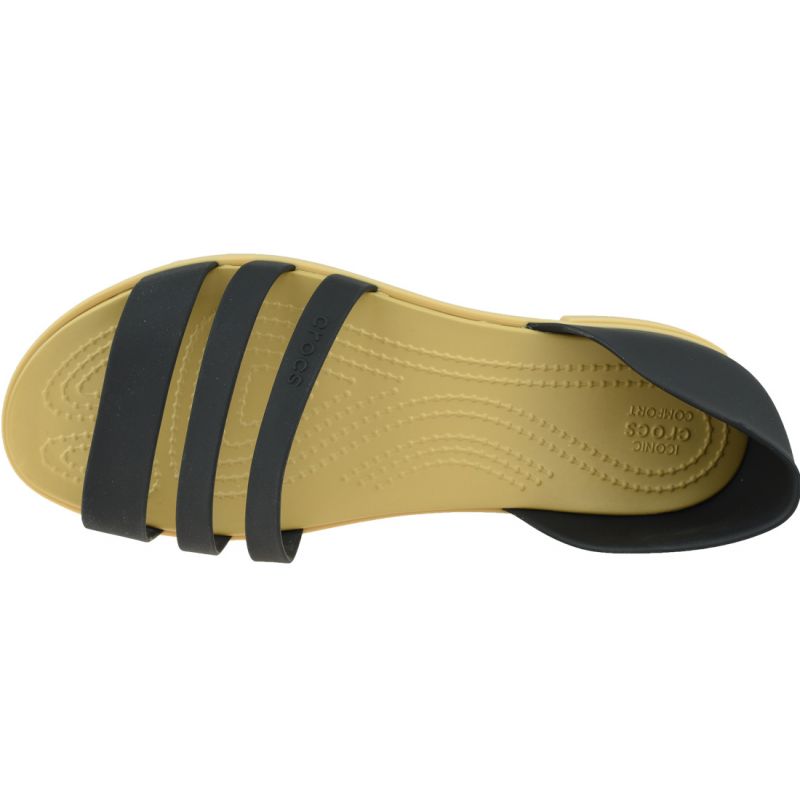 Crocs Tulum Open Flat W 206109-00W Sandals Cipő