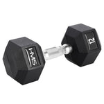 HMS HEX PRO dumbbell 12 kg szürke edzőfelszerelés 17-66-115