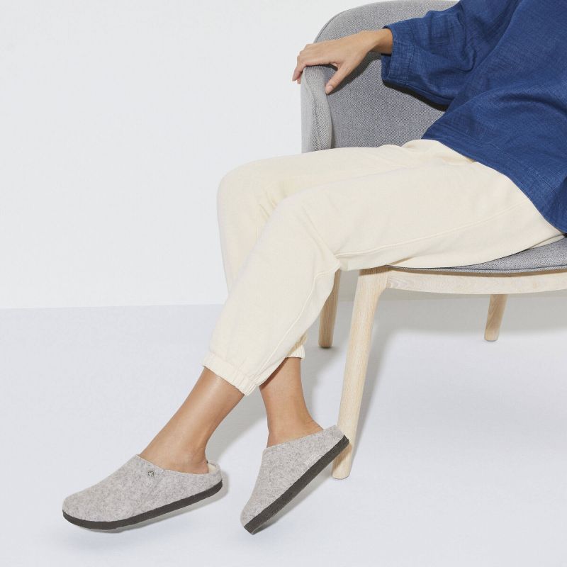 Birkenstock Zermatt Light Gray Wool Felt Insulated Men's/Women's Slippers Regular Wide (1015092) Kiegészítő