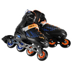NH18190A 4-in-1 BRAVE BLUE-ORANGE ROLLER SKATES SIZE S (29-33) WITH NILS EXTREME HOCKEY BOARD narancssárga utcai cipő