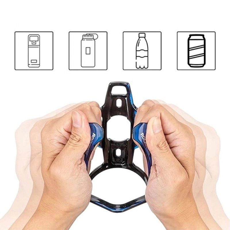 Rockbros FK338 Bike Bottle Holder - Black and Blue kék water bottles, training equipment