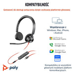 HP Poly Blackwire 3325 USB-C Stereo Headset Microsoft Teams Certified + 3.5mm Plug + USB-C/A Adapter