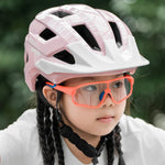 Rockbros LK-67 Youth Bike Helmet with Detachable Visor 54–58 cm - Pink różowy védőfelszerelés -203986