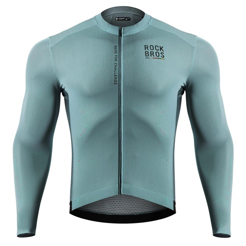 Rockbros 15120015018 ROAD TO SKY men's cycling jersey long sleeve L - gray-blue l \ niebieski póló