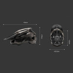 Rockbros LK-99 Mountain Bike Helmet with Adjustable Visor and Magnetic Closure 58-62 cm - Titanium tytanowy lights