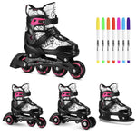 NH10907 4in1 ROLLER SKATES WITH EXTENDED HOCKEY BLADES TINTS PINK SIZE L (39-42) NILS EXTREME rózsaszín utcai cipő