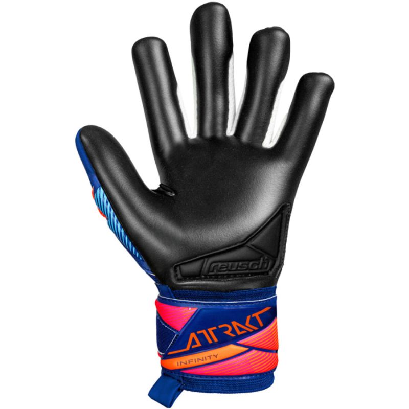 Reusch Attrakt Infinity Evolution NC Junior Goalkeeper Gloves Blue-Black 5672725 fekete kapuskesztyű