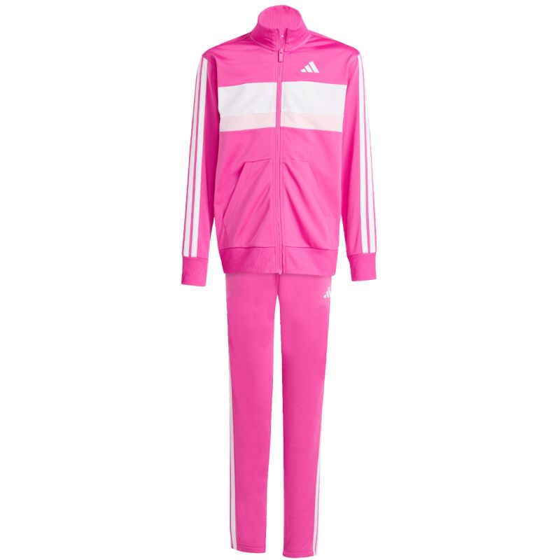 Adidas Seasonal Essentials Tiberio 3-Stripes Tricot Kids’ Tracksuit Pink rózsaszín szett KS5519