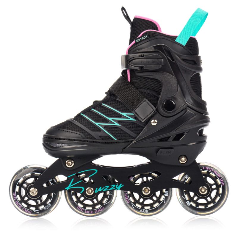 Meteor M 34-38 Buzzy Roller Skates Black/Pink/Mint