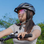 Rockbros Cycling Glasses Photochromic, with UV Protection and Corrective Insert, Clear - Purple różowy glasses, training equipment