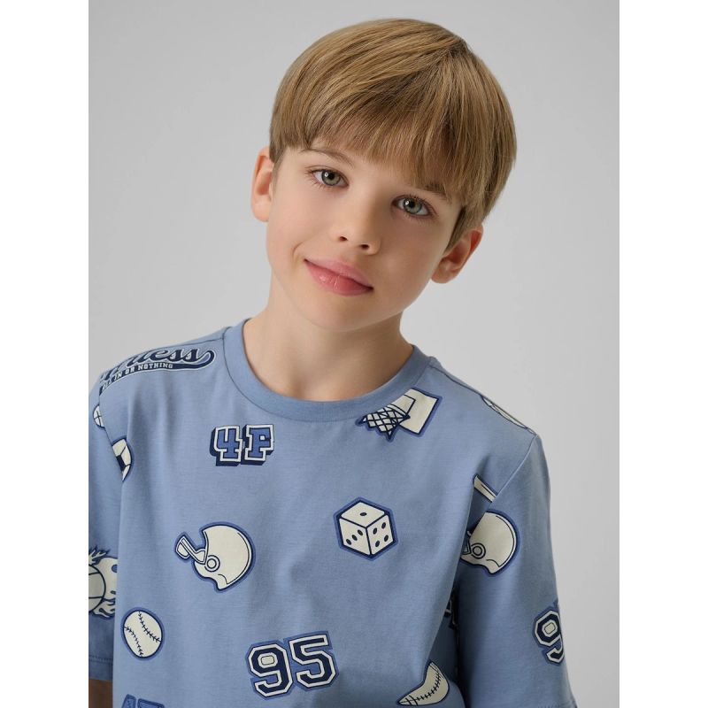 Boy's regular printed T-shirt 4F 4FJRSS26TTSHM3466-32A shirts