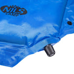 NILS CAMP NC4001 self-inflating mat with pillow, blue - 3.8 cm