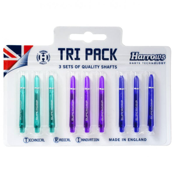 Harrows Shafty TRI PACK Supergrip 3x3 Colored General