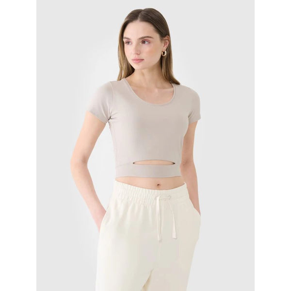 4f Women's crop top plain t-shirt 4FRSS25TTSHF2695-83S General
