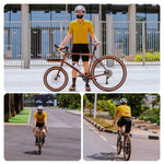 Rockbros 15120014024 ROAD TO SKY men's cycling jersey short sleeve M - yellow m \ żółty póló