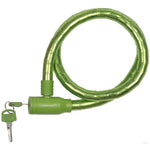 Dunlop GREEN SPIRAL BIKE LOCK WITH KEY, HOSE, zöld kiegészítő GSP-1042664