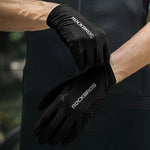 Rockbros cycling gloves spring/summer/autumn, full, size: XL - black czarny \ xl kesztyű