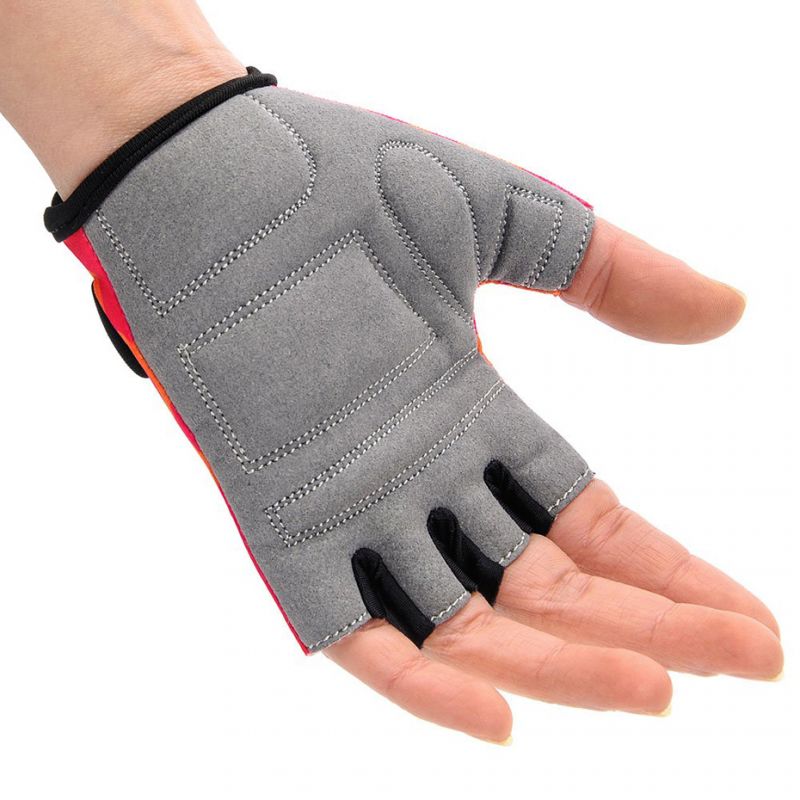 Meteor Big Flower JR Cycling Gloves piros gloves, gloves