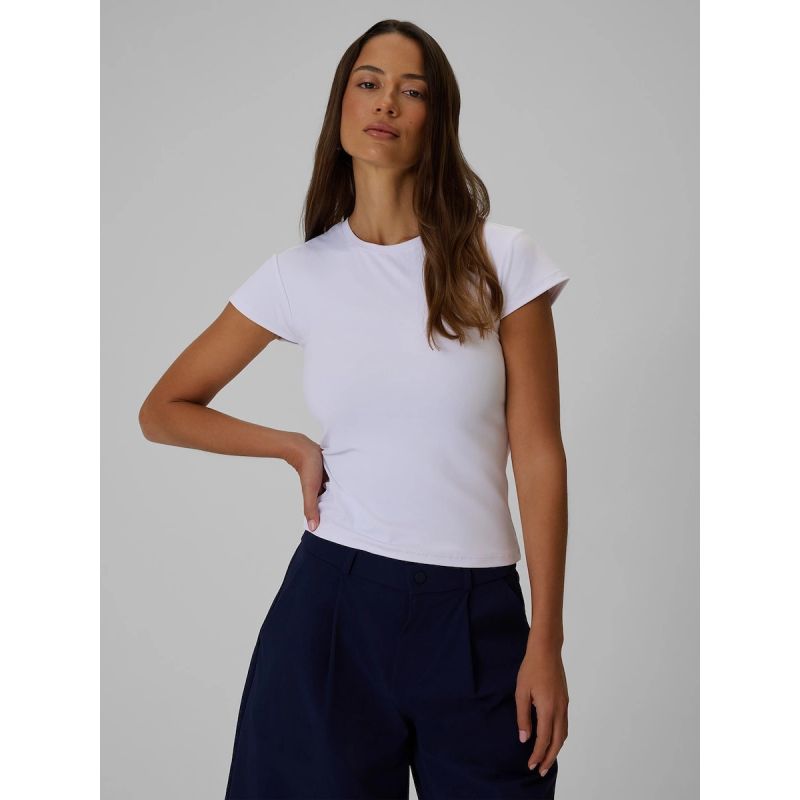 4F Women's slim plain T-shirt ruházat