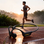 head Dudao U22 Bluetooth 5.2 Bone Conduction Headphones with Headband - Black fekete headsets