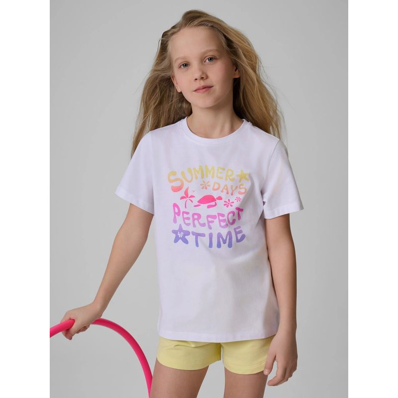 4F Girls' cotton T-shirt ruházat 4FJRSS26TTSHF3913-10S