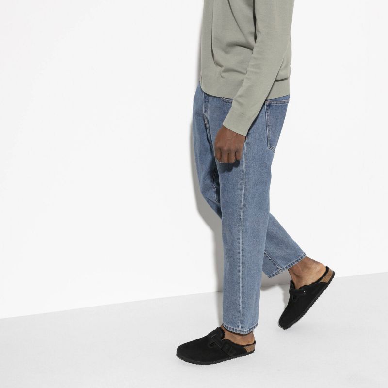 Birkenstock Boston Shearling Black Women's Wool Insulated Clogs in Suede Leather Narrow (0259883) Kiegészítő