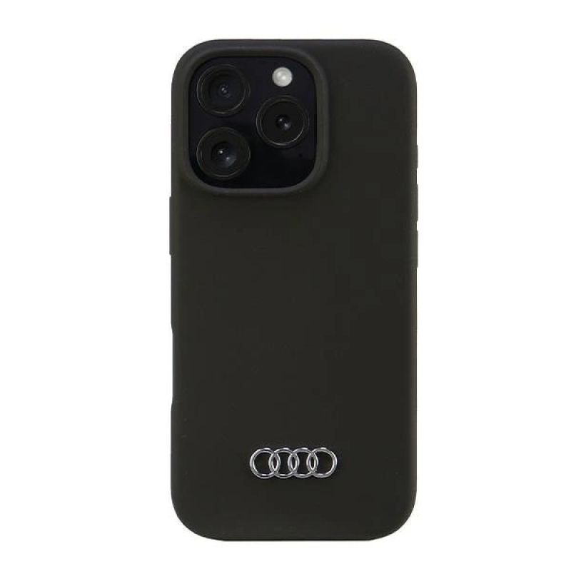 Audi Silicone Case iPhone 16 Pro 6.3" black/black hardcase AU-LSRIP16P-Q3/D1-BK fekete cases