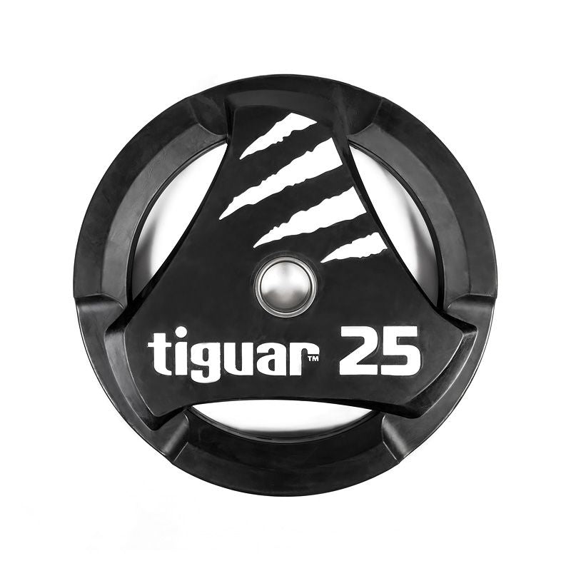 Tiguar PU Olympic plate 25 kg fekete kiegészítő TI-WTPU02500