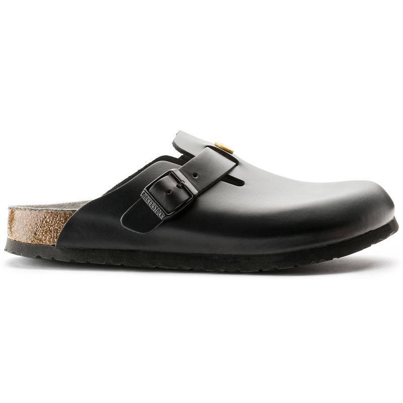 Birkenstock Women's Boston ESD Black clogs natural leather medical narrow slippers (0061368) Cipő