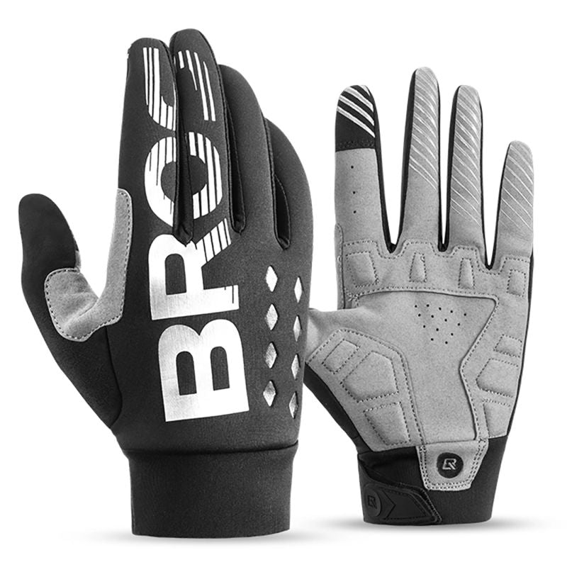 Rockbros cycling gloves, insulated, long, size: - black and gray szürke kesztyű