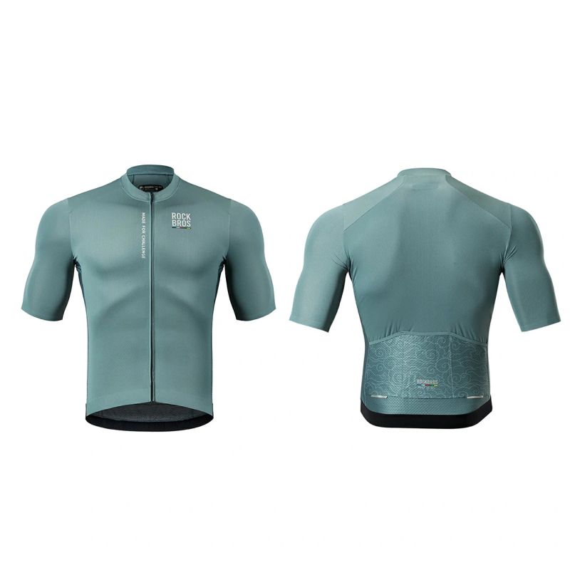 Rockbros 15120014016 ROAD TO SKY men's cycling jersey short sleeve S - gray-blue s \ niebieski póló