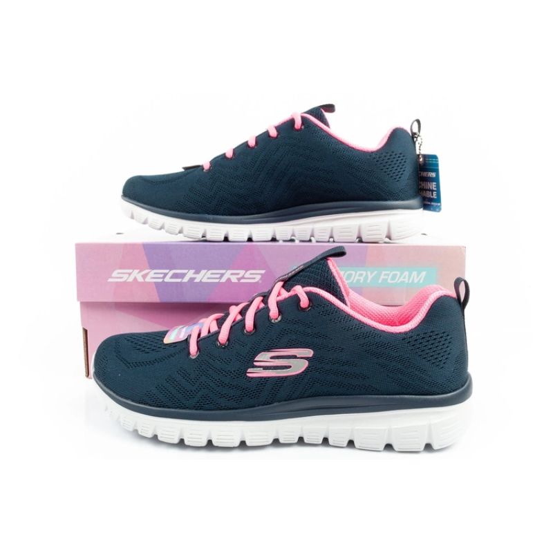 Skechers Graceful-Get women's sports shoes comfortable lightweight breathable navy blue Cipő
