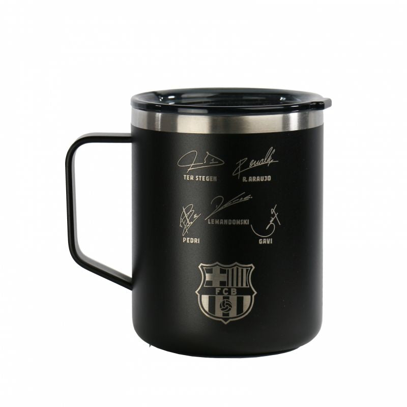 FC Barcelona thermal mug with autographs 400 ml czarny bögre