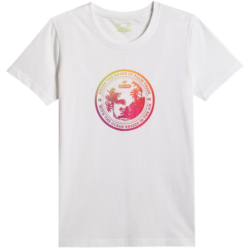 4F Women's T-shirt F2718 white 10S fehér póló 4FWSS26TTSHF271810S