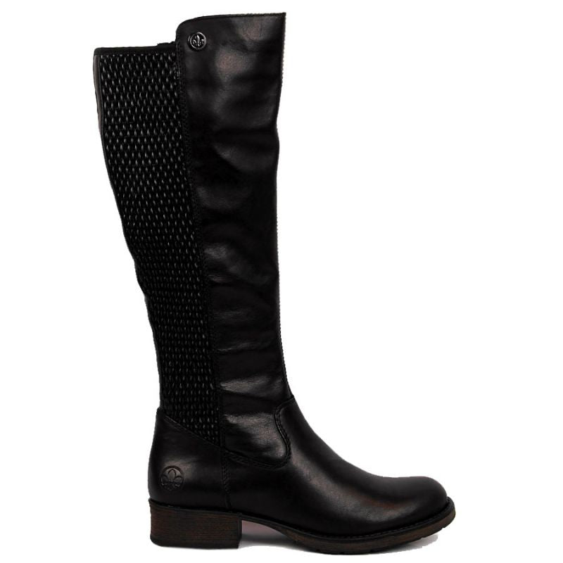 Inny Rieker W Z9591-00 black leather boots Túracipő