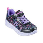 Skechers S-Lights Heart Lights-Boogie Love 303257L-BKMT Black/Multi fekete utcai cipő