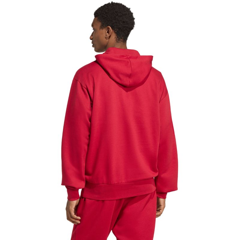 Men's adidas Essentials Feelcozy Hoodie red KC0907 piros kapucnis pulóver