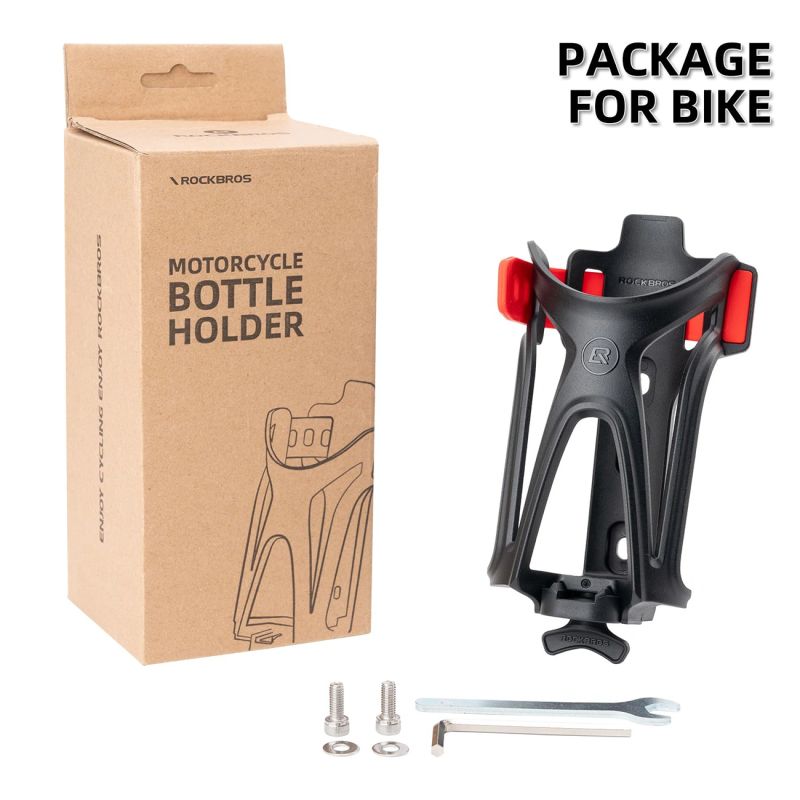 Rockbros 31210029 Motorcycle Bottle Holder - Black and Red piros training equipment