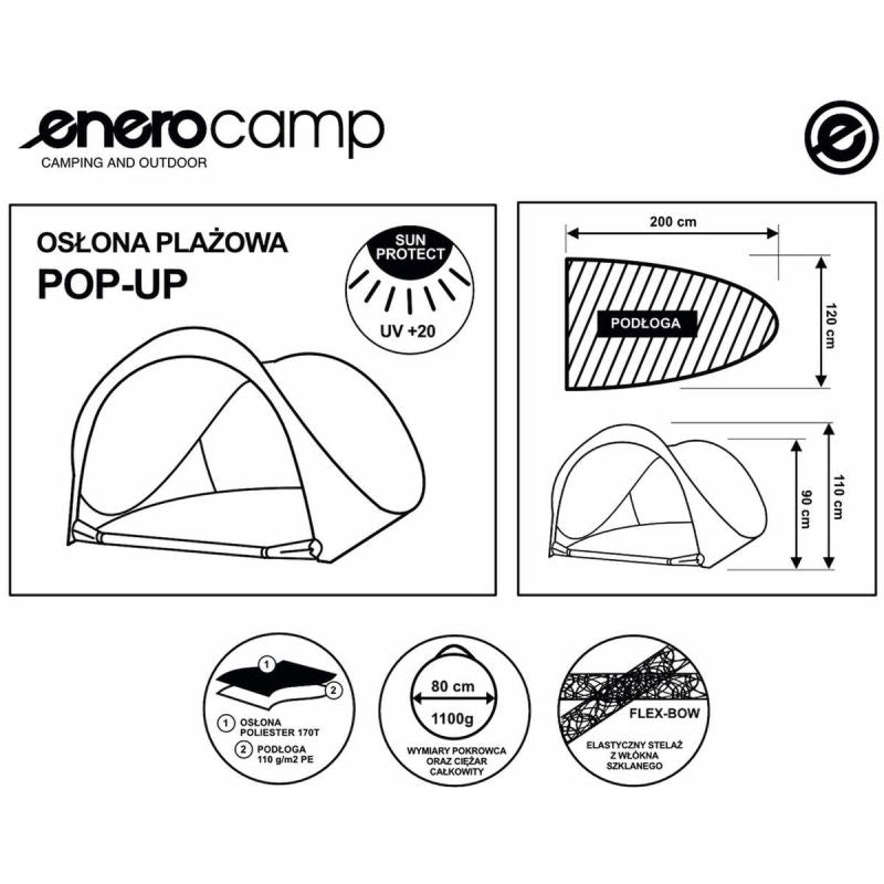 Enero Self-Exploding Closed Beach Screen Tent /90cm Camp tents, tourist equipment