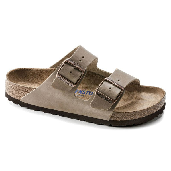 Birkenstock Arizona Soft Footbed Oiled Leather Tabacco Brown Narrow Women's/Men's Slides (0552813) cipő